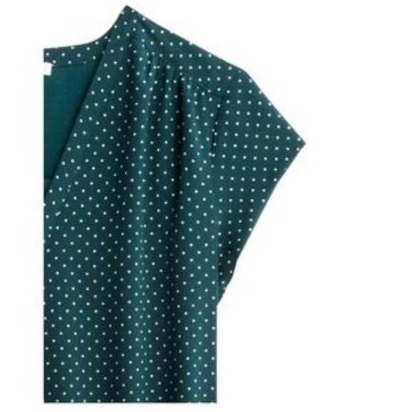 Fun 2 Fun Lillian V-Neck Blouse in Dark Green - Picture 8 of 8